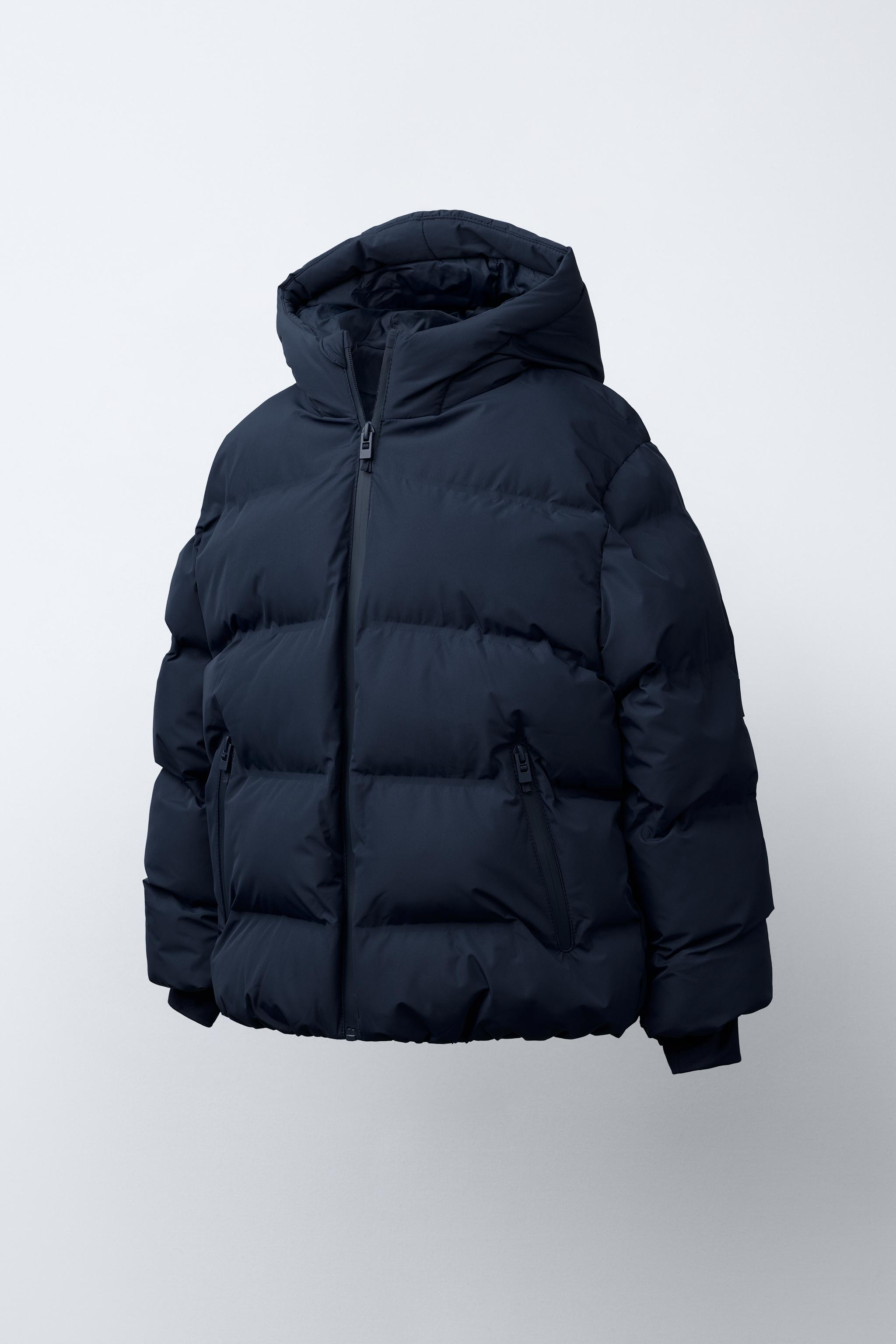 WATER REPELLENT PUFFER COAT WITH LABEL